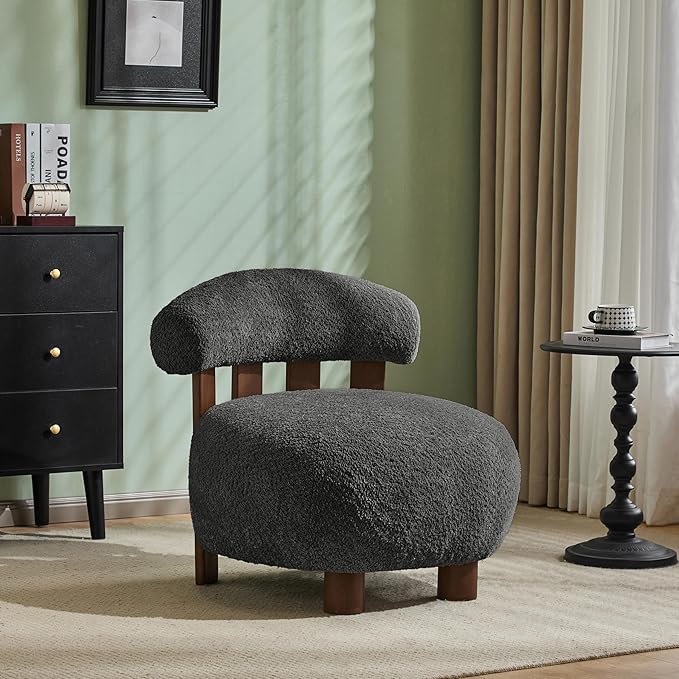 Christopher Knight Home Elvina Boucle Fabric Accent Chair, Solid Wood Single by ChristopherKnightHome
