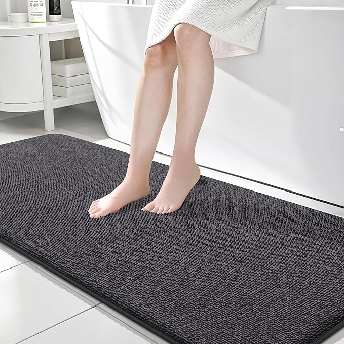 OLANLY Thick Memory Foam Bath Mat Rug 70x24, Extra Soft Absorbent Bathroom Rug by OLANLY