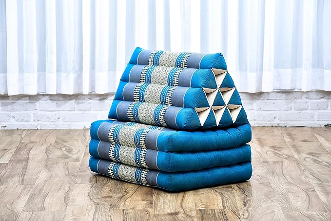Leewadee 3-Fold Mat with Triangle Cushion – Comfortable TV Pillow, Foldable - Image 6