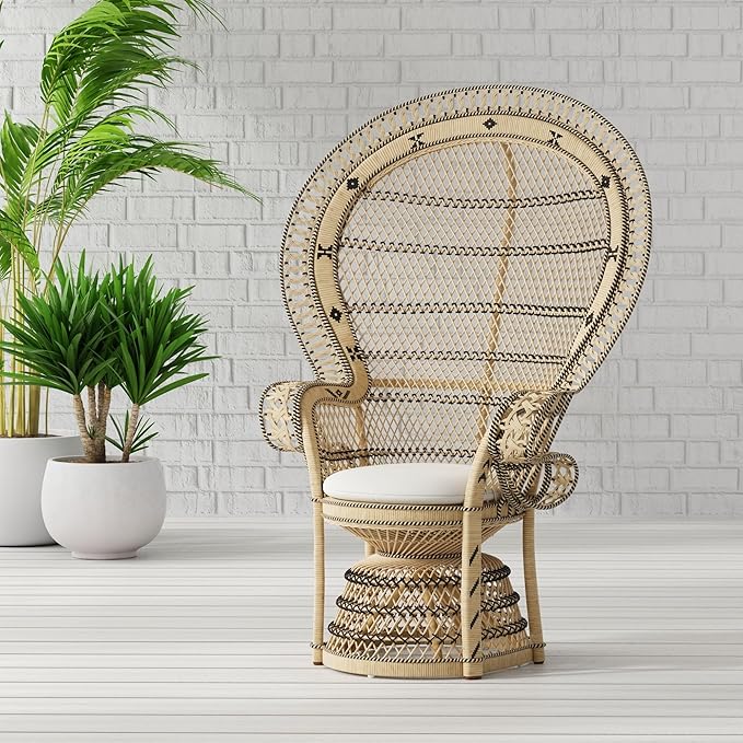 KOUBOO Grand Pecock Retro Peacock Chair in Rattan - Image 6