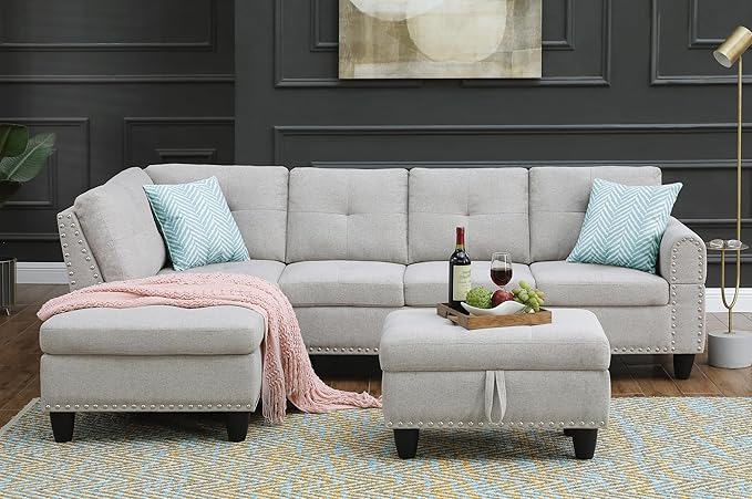 Ball & Cast 98" L Shaped Sectional Couch - Image 2