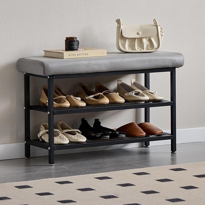 Shoe Rack Shoe Bench Shoe Organizer Storage Rack by Rouswee