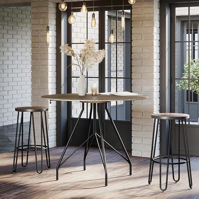 Set of 2 Bar Stools - Image 3