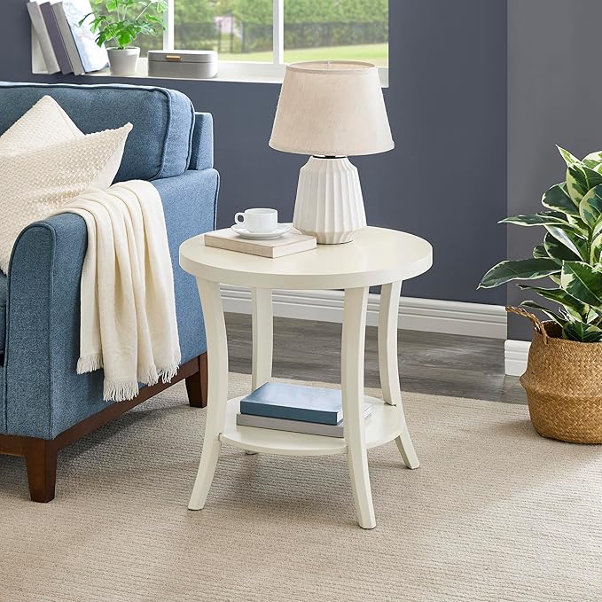 Roundhill Furniture Perth Contemporary Round End Table by RoundhillFurniture