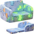 Lamerge 2-in-1 Soft Toddler Couch Fold Out, Foldable Toddler Chair, Glow in The by LAMERGE-GROWWITHLOVE