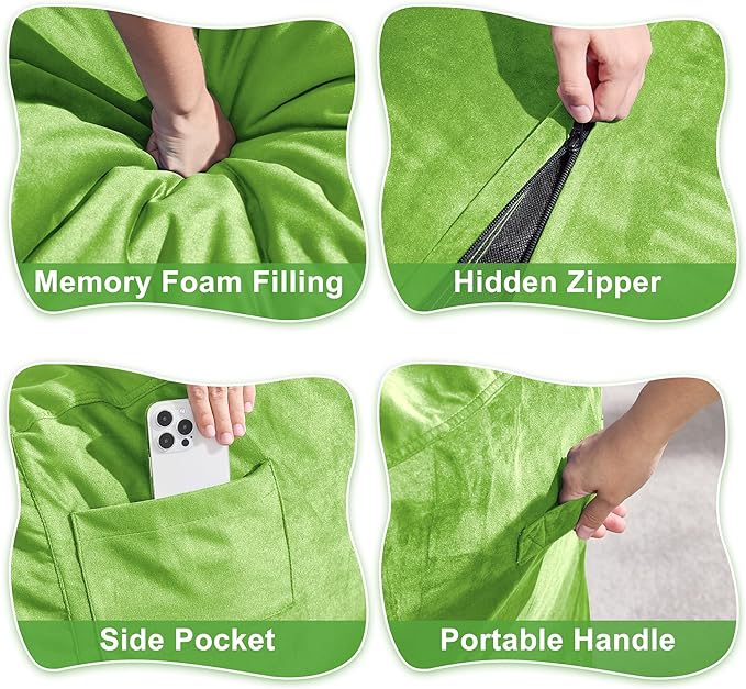 Hobestluk 3FT Bean Bag Chair Giant Bean Bag Chairs - Image 6
