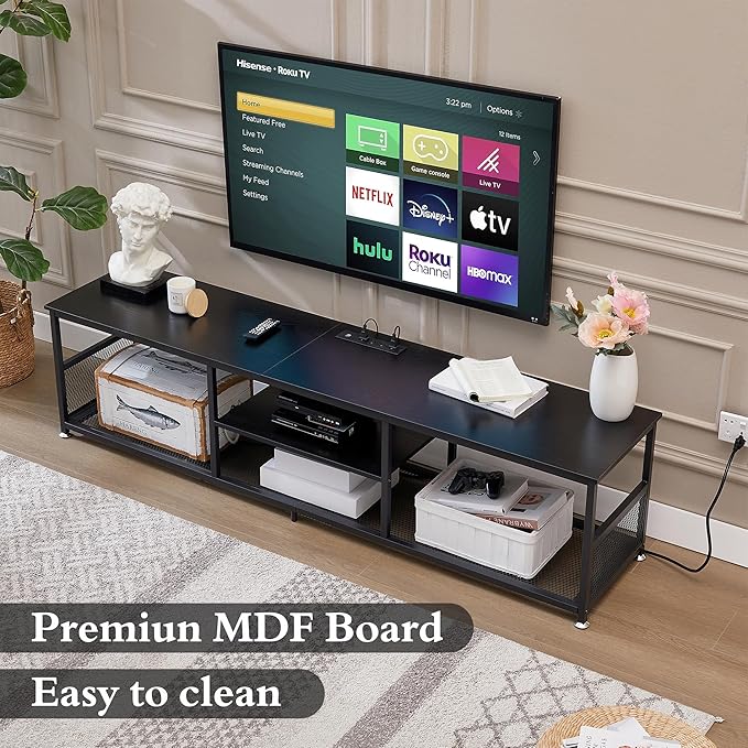 VECELO TV Stand with Power Outlets - Image 5