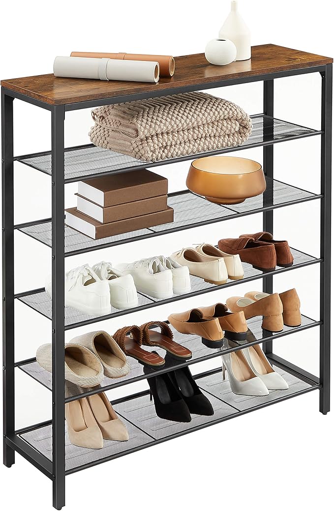 VASAGLE 6-Tier Shoe Rack, Shoe Organizer - Image 8