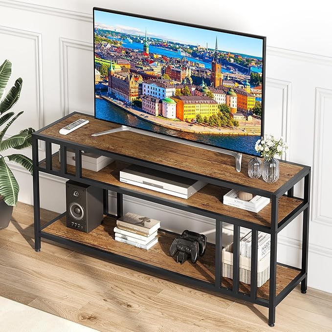 Garvee 58" TV Stand for Television up to 65 Inch, Entertainment Center - Image 4