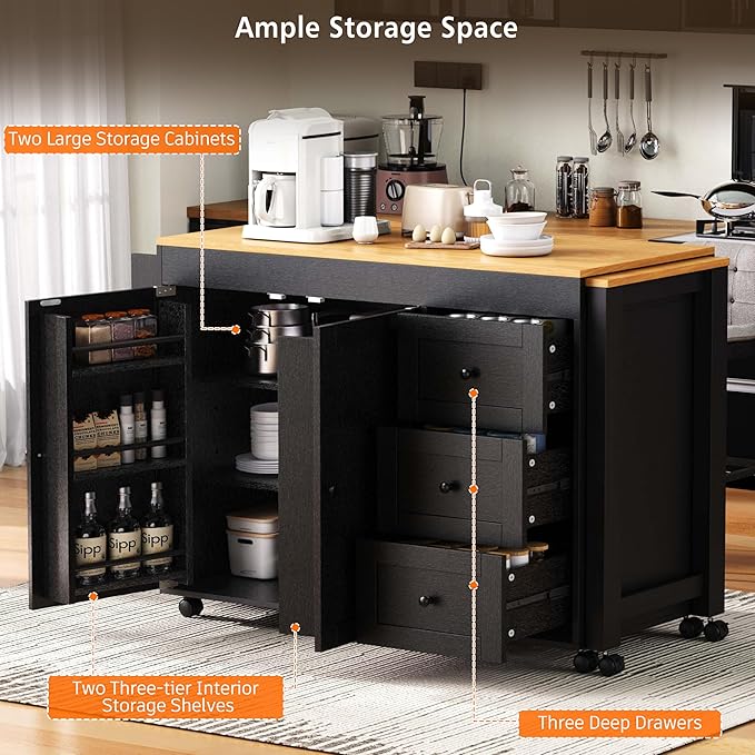Ball & Cast 74.8" Kitchen Island - Image 7