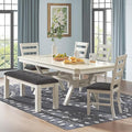 6-Piece Solid Wood Dining Table Set by Peatuk