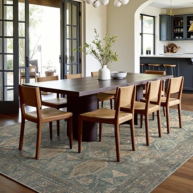 GENIMO 5x7 Area Rugs for Living Room, Machine Washable Non Slip Vintage Rugs - Image 3