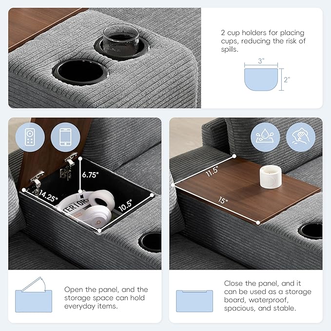 Merax 140'' Oversized Modular Sectional Sofa - Image 4