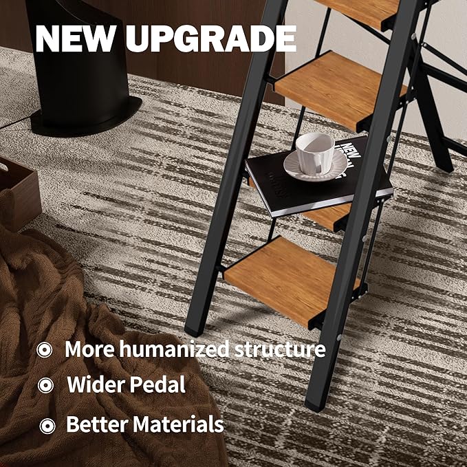 5 Step Ladder, Lightweight Folding Step Stool - Image 4