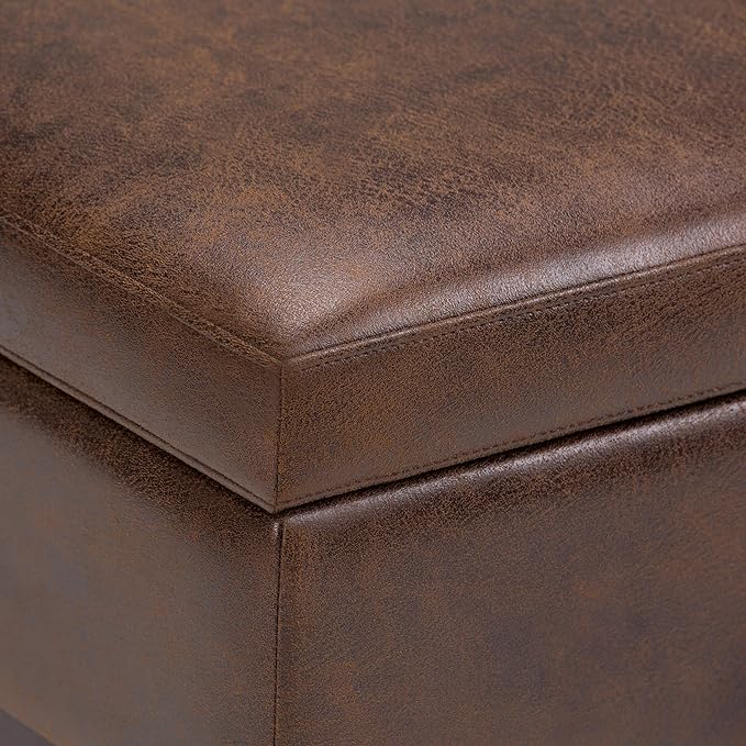 SIMPLIHOME Owen 36 inch Wide Mid Century Modern Square Coffee Table Storage - Image 6