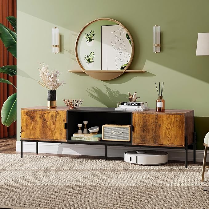 WLIVE Modern TV Stand for 65 Inch TV, Mid Century Entainment Center - Image 2