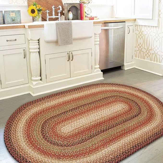 Gingerbread Brown Jute Braided Oval Rugs, 16x24 - Image 9