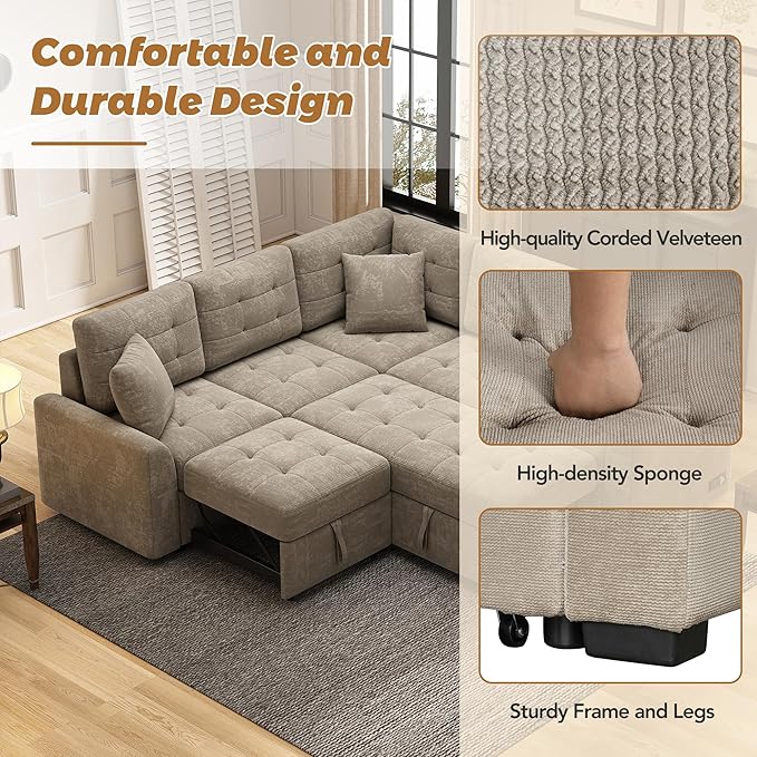82" Convertible Sleeper Sofa - Image 4