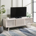 SAFAVIEH ESMA TV Stand for up to 65" Flatscreen – Bleached White, Sliding Doors by SAFAVIEH