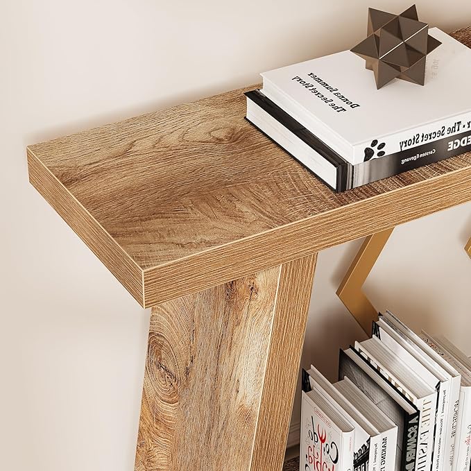 LITTLE TREE 70.9-Inch Console Table, Long Sofa Table Behind Couch, Farmhouse - Image 5