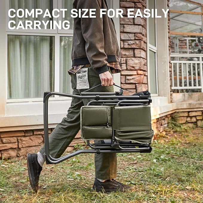 EVER ADVANCED Portable 30.7" Seat Height Tall Folding Camping Chair Directors - Image 4