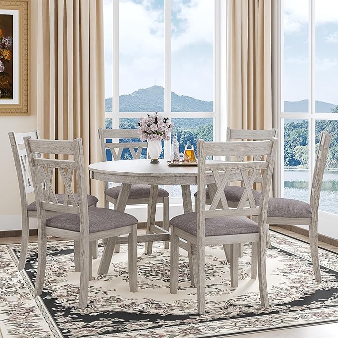 5-Piece Solid Wood Dining Table Set - Image 4