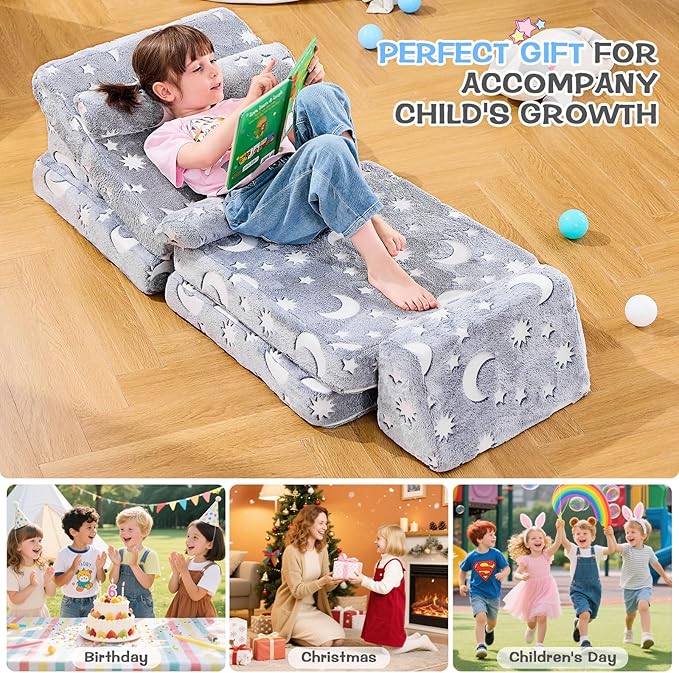 IFNOW Modular Kids Play Couch, Toddler Couch Kids Sofa, Child Sectional Sofa - Image 7