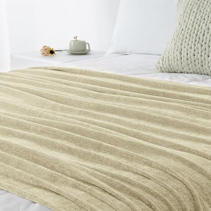 Chenille Throw Blanket for Couch 50"X 60", Soft Cozy Throws - Image 9