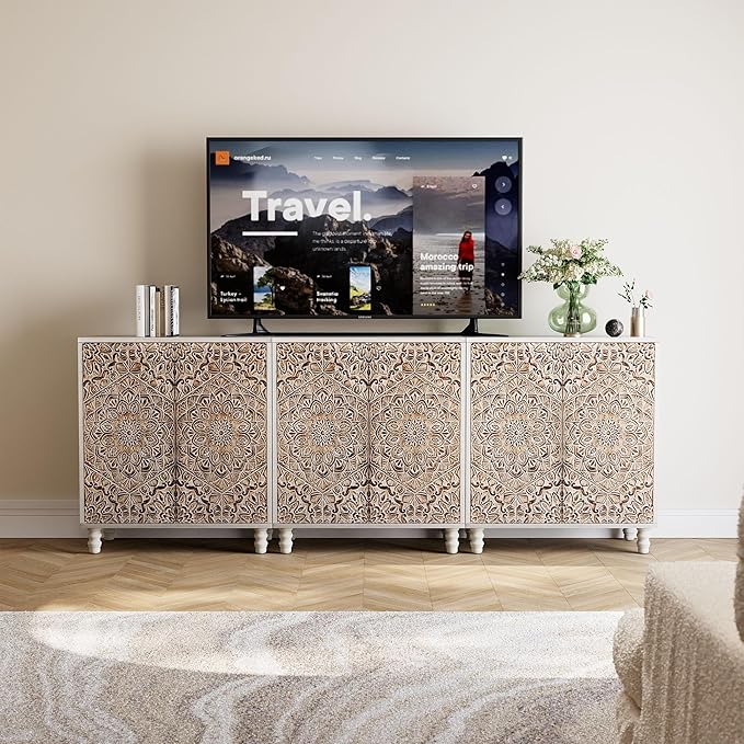 COSIEST Set of 3 32" Buffet Sideboard Cabinets by COSIEST