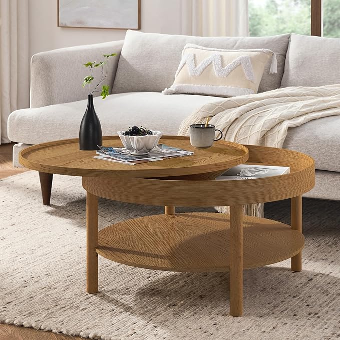 Round Coffee Table, Living Room Table by NICCAE