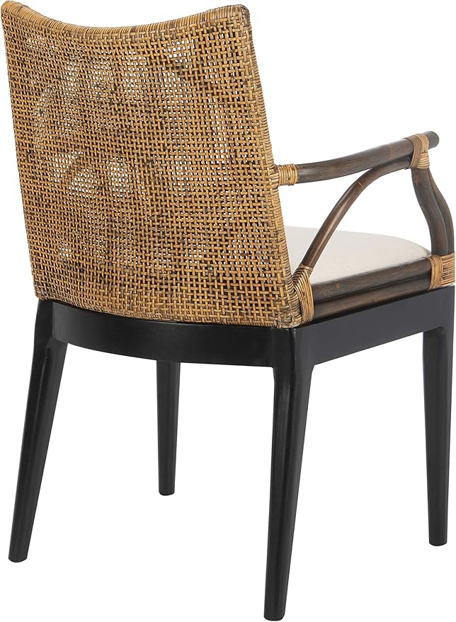 Safavieh Home Gianni Rattan Tropical Woven Arm Chair - Image 4