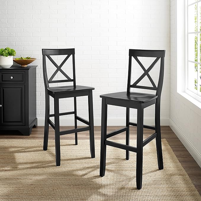 Crosley Furniture X-Back Wood Bar Stools Set of 2 - Image 2