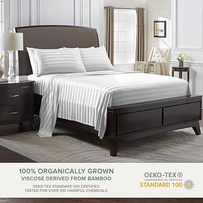 King Sheets by Pure Bamboo, Genuine 100% Organic Viscose Derived from Bamboo - Image 2