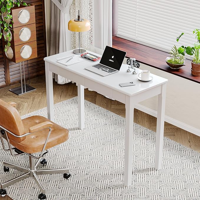 Solid Wood Desk with Drawers - Image 2