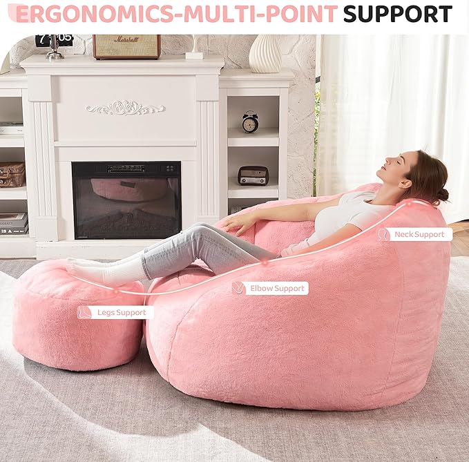 HABUTWAY Bean Bag Chair, Giant Bean Bag Chairs - Image 3