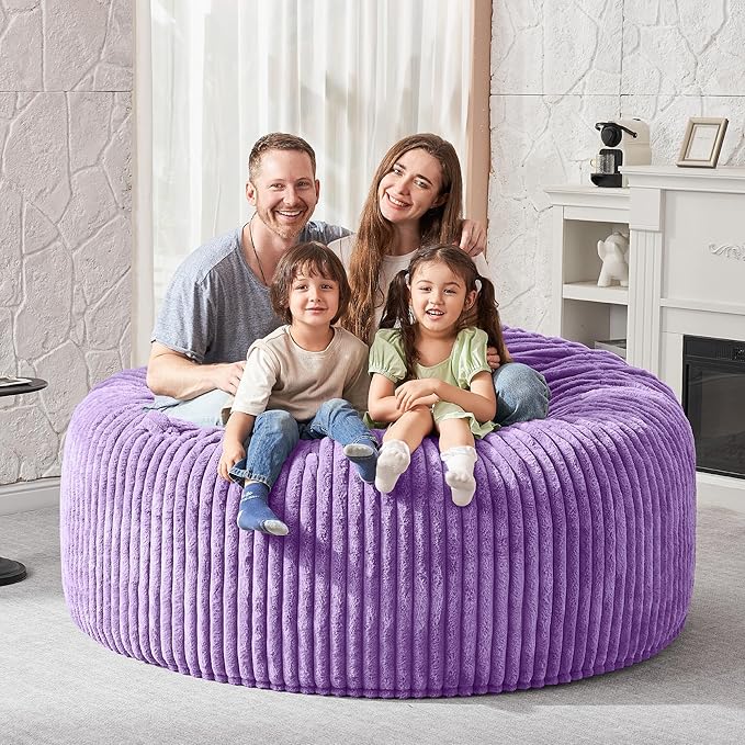HABUTWAY 5FT Bean Bag Chair, Memory Foam Beanbag Chair - Image 5