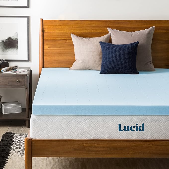 LUCID 3-inch Ventilated Gel Memory Foam Mattress Topper by Lucid