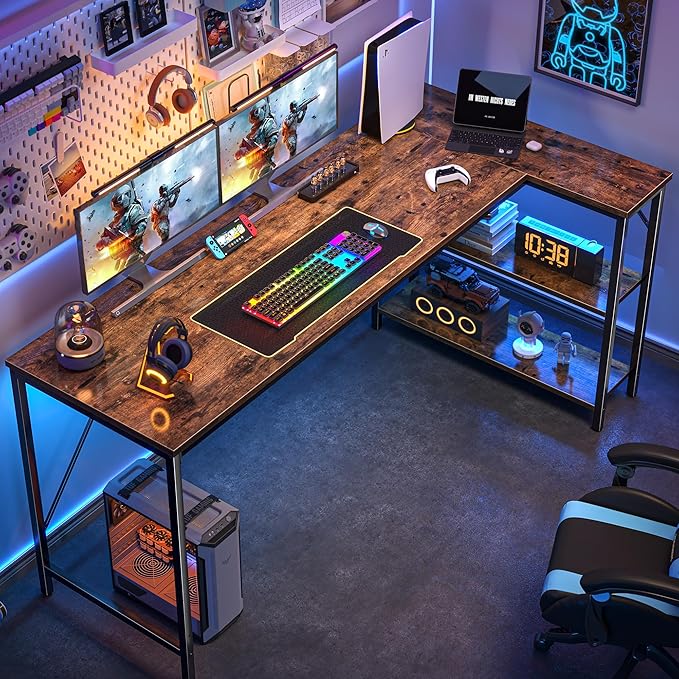Huuger L Shaped Desk, 63 Inches Computer Desk - Image 6