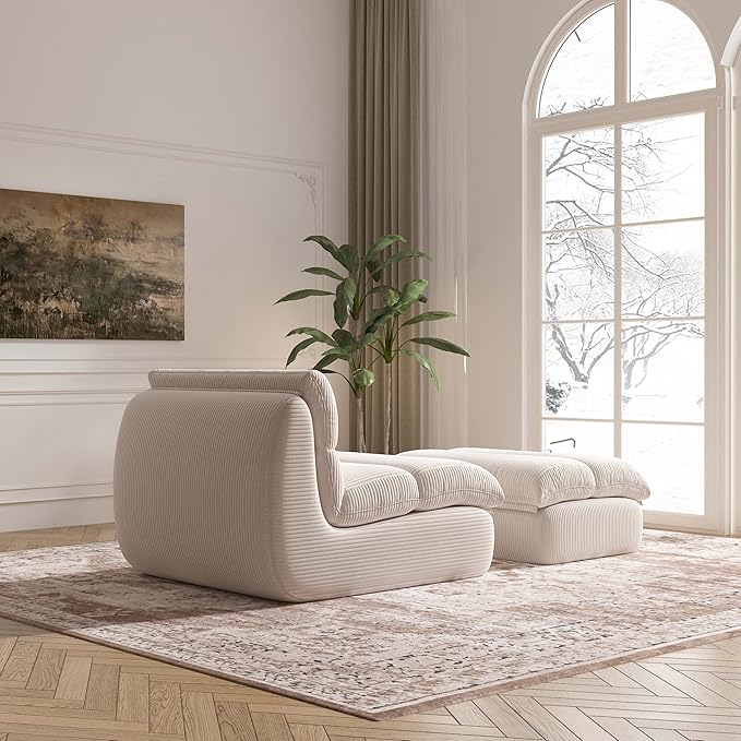 Bean Bag Chair with Ottoman, Cozy Comfy Reading Nook Chairs, Ultra Soft - Image 6