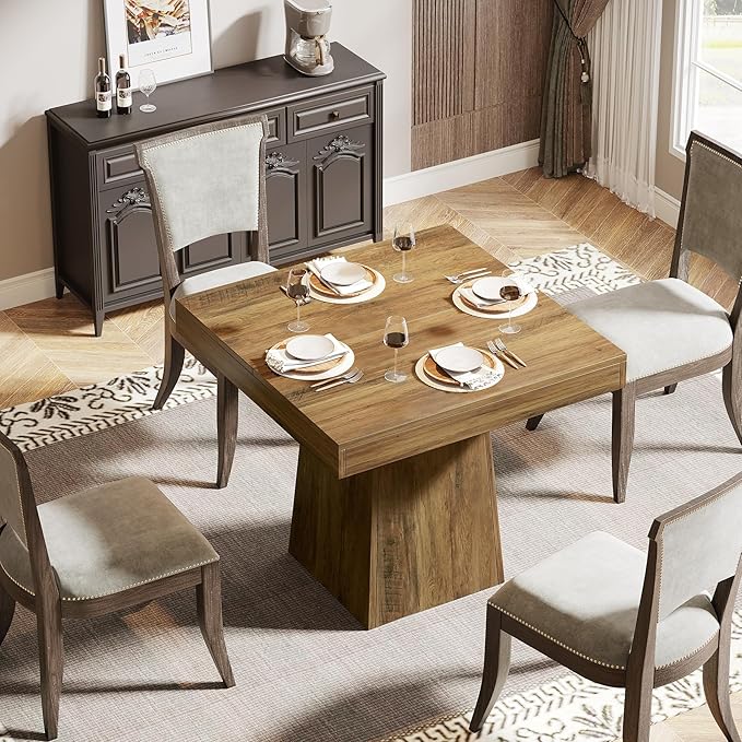 Tribesigns Square Dining Table for 4, 31.5-Inch Small Kitchen Table - Image 3