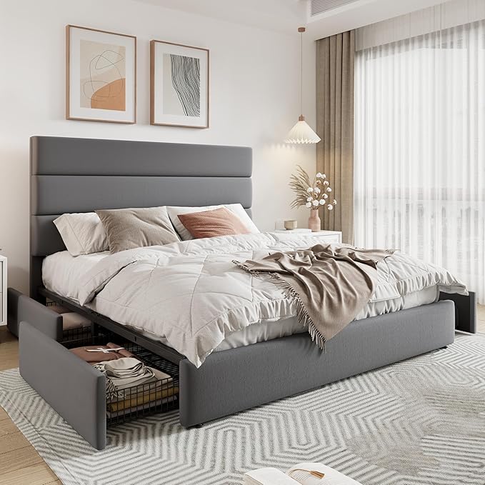 Allewie Modern Full Size Platform Bed Frame - Image 9
