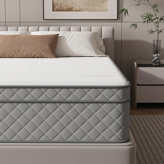 Queen Mattress, 12 Inch Hybrid Queen Size Mattress by PurrJoys