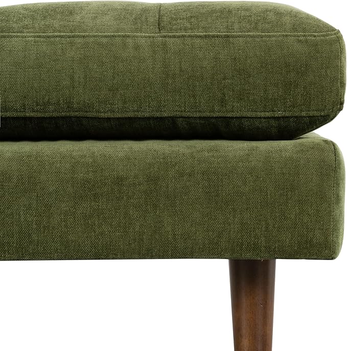 Poly and Bark Napa Velvet Ottoman in Distressed Green - Image 6