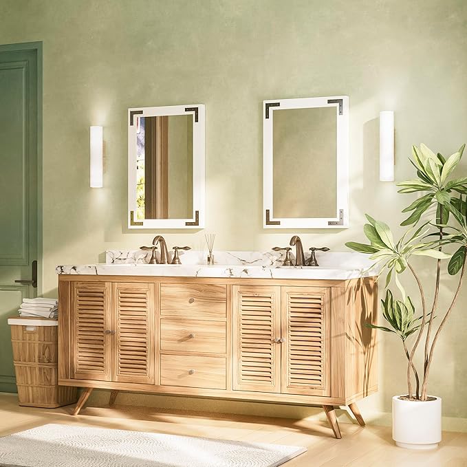TETOTE 18 x 26 White Wood Mirror - Image 8