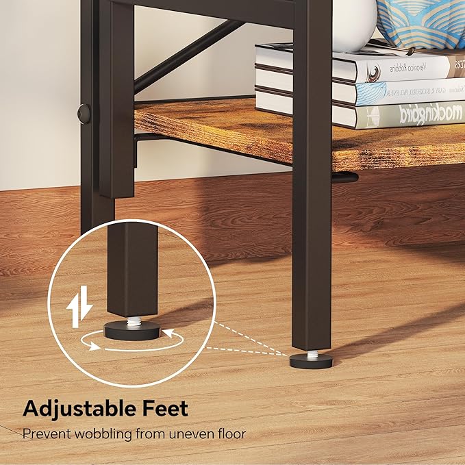 Folding Bookshelf, 4 Tier Bookcase Foldable Shelf - Image 6