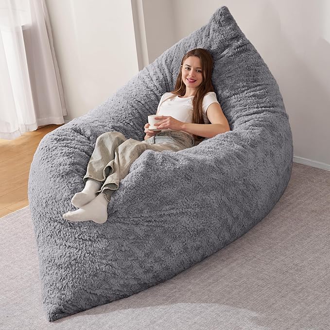 HABUTWAY 4 in 1 Bean Bag Chair, Giant Memory Foam Filling Bean Bag Sofa by HABUTWAYMakeYourLifeComfortable