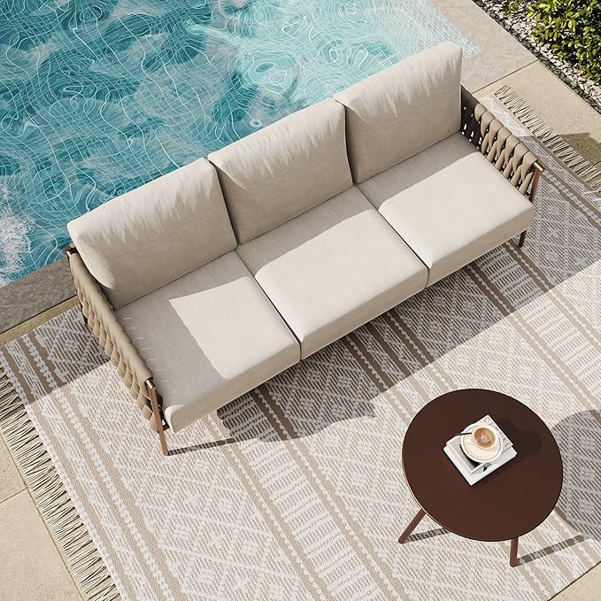 EAST OAK Life Chatter Outdoor Patio Furniture | Outdoor Sofa 3 Seats - Image 11