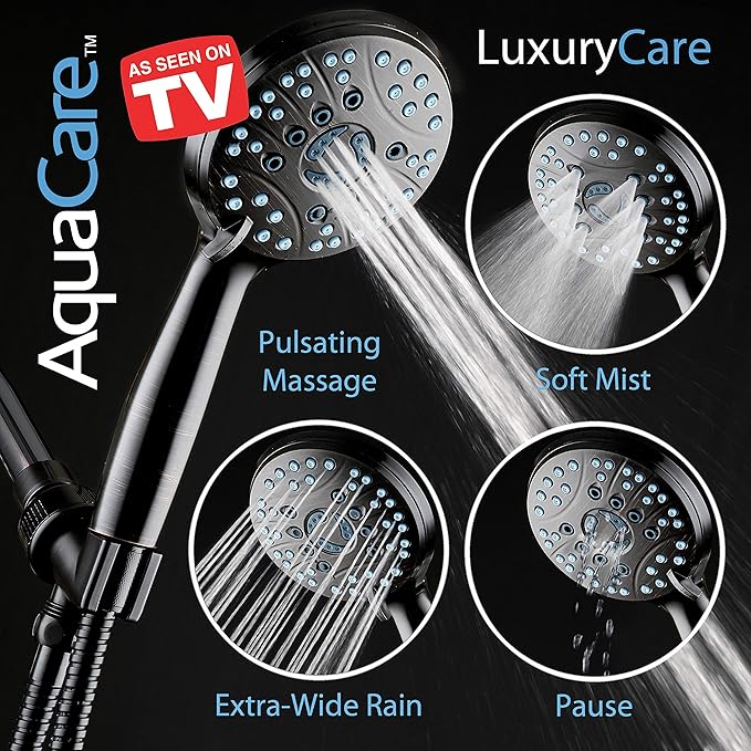 Hotel Spa AquaCare High Pressure 8-mode Handheld Shower Head - Image 6