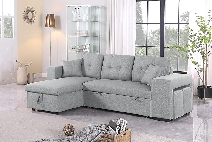 Devion Furniture Garisa 4-in-1 Convertible L Shaped Couch - Image 2