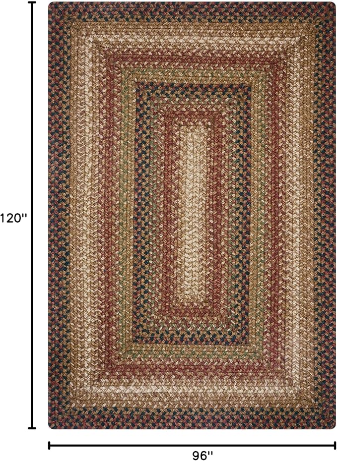 Homespice Gingerbread Jute Brown 8x10' Braided Area Rug - Image 2